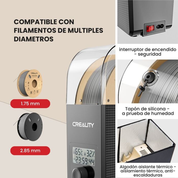 Secadora de Filamentos – Creality Filament Dryer Box 2.0 - Imagen 13