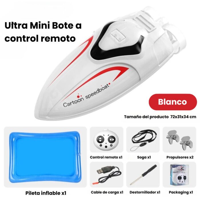Mini Barco Control Remoto Giro 360° Luces Led - Imagen 2