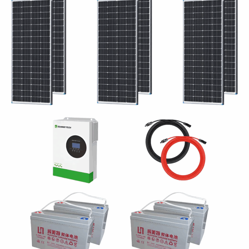 Kit Solar Hogar Panel Mono X6 + Inversor 5500w + 4 Baterías