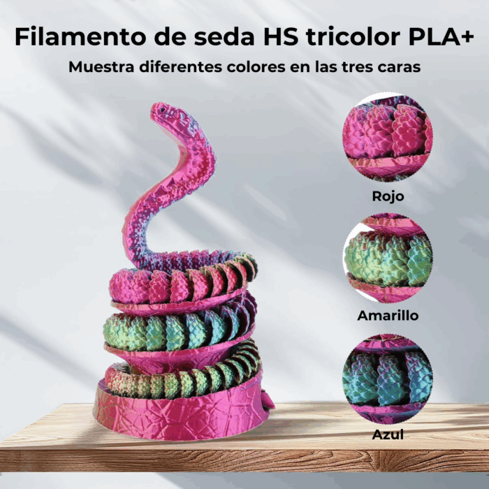 Filamento PLA+ HS Tri-Color Silk Fremover x1kg - Imagen 3