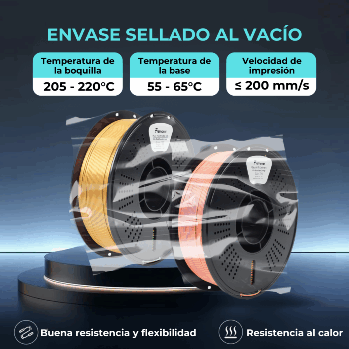 Filamento PLA+ HS Tri-Color Silk Fremover x1kg - Imagen 6