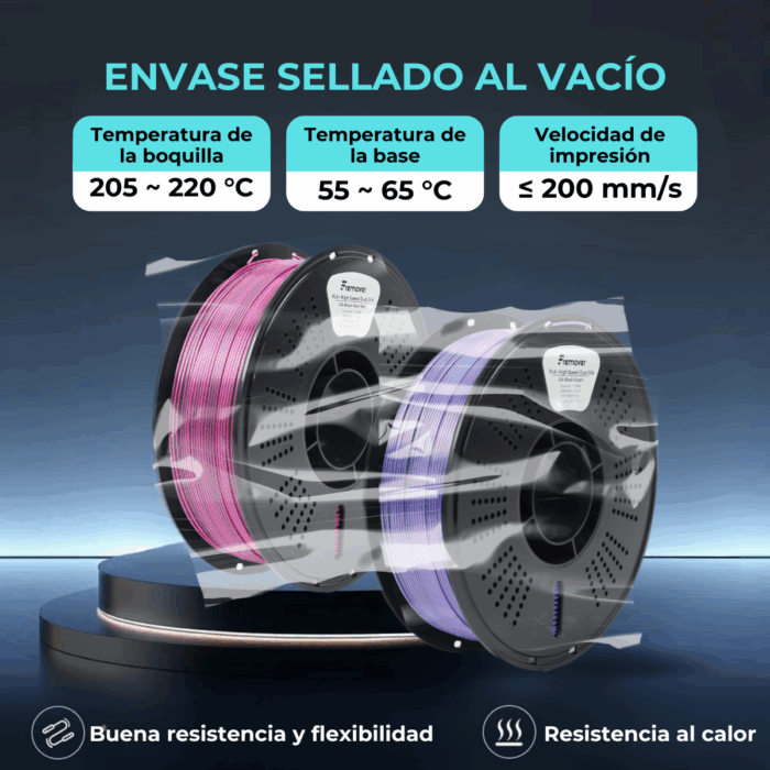 Filamento PLA+ High Speed Dual Silk x1kg Fremover - Imagen 6