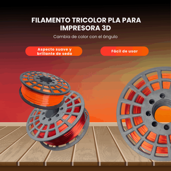 Filamento PLA SILK GST3D x 1 KG (Sin Caja) Tricolor - Imagen 10