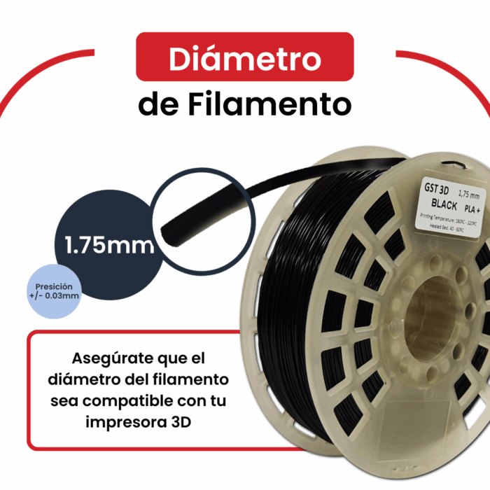 GST3D Filamento PLA+ x10 metros x20 unidades (colores surtidos) - Imagen 4