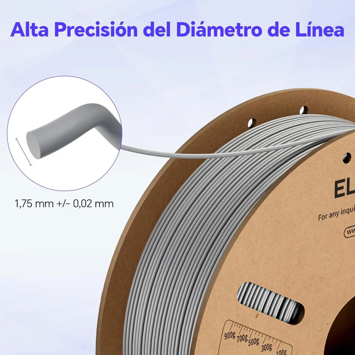 Filamento Elegoo RAPIDO PLA+ 1.75mm 1KG 600 mm/s - Imagen 2