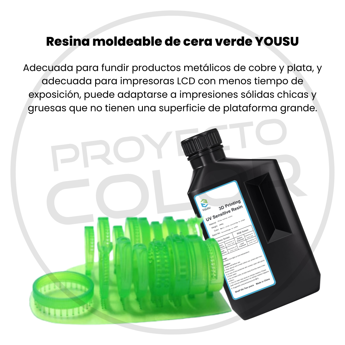 Resina UV Joyeria Casteable YOUSU 1kg - Imagen 2