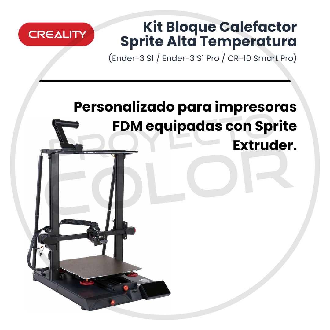 Kit Bloque Calefactor Sprite Alta Temperatura ( Ender-3 S1 / Ender-3 S1 Pro / CR-10 Smart Pro) - Imagen 3