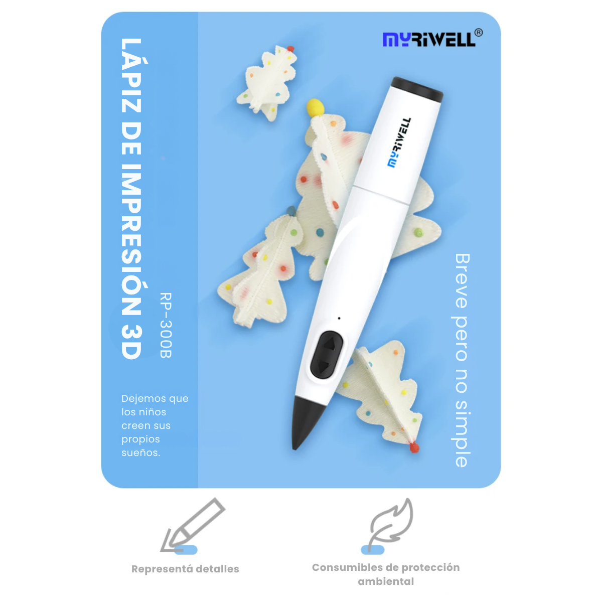 Lápiz 3d PCL Para niños, No Quema! - Imagen 2