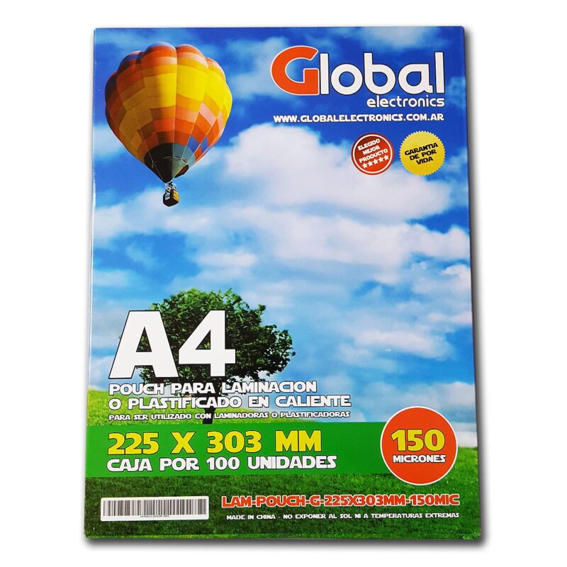 Pouch Plastificado 225x303mm (A4) - x100U / 150Mic