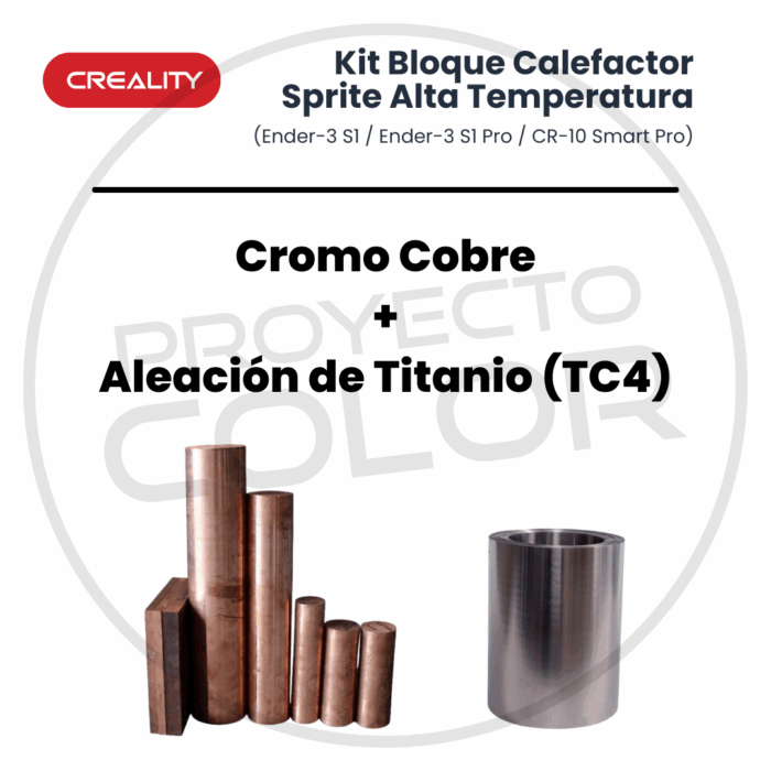 Kit Bloque Calefactor Sprite Alta Temperatura ( Ender-3 S1 / Ender-3 S1 Pro / CR-10 Smart Pro) - Imagen 4