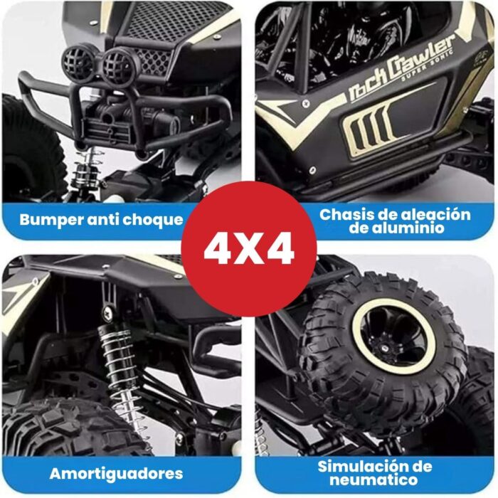 Camioneta 4x4 Control Remoto 1:8 ToySky - Imagen 4