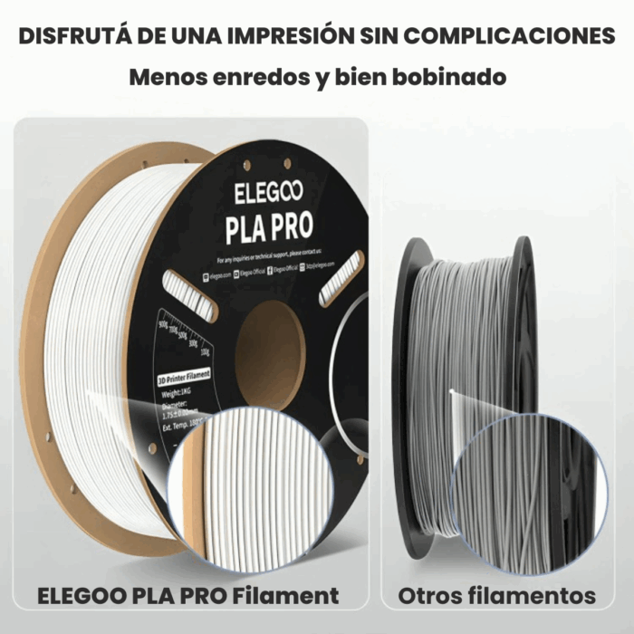 Filamento Elegoo PLA Pro 1.75mm 1KG - Imagen 3