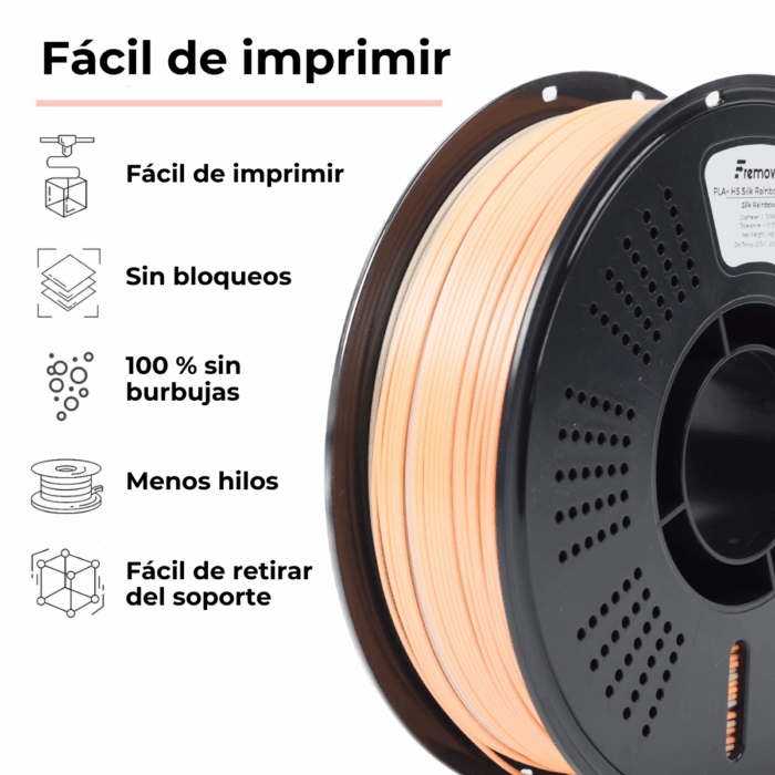 Filamento PLA+ High Speed Silk Rainbow x1kg Fremover - Imagen 4