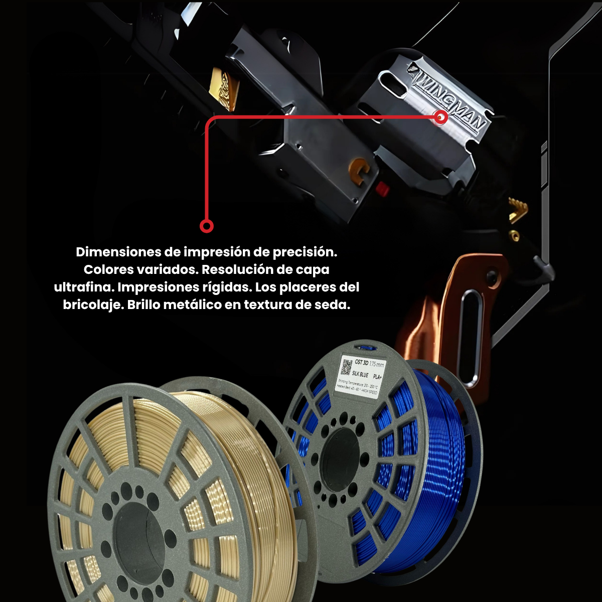 GST3D Filamento SILK Rollo x1 KG (Sin Caja) - Imagen 2