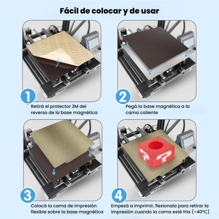 Cama Magnética Doble Cara PEI 310x310 - Imagen 5