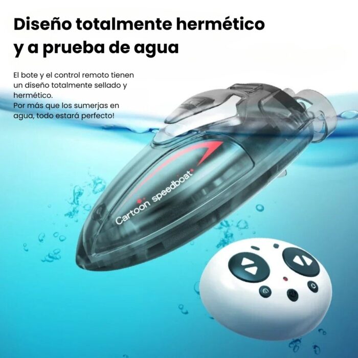 Mini Barco Control Remoto Giro 360° Luces Led - Imagen 8