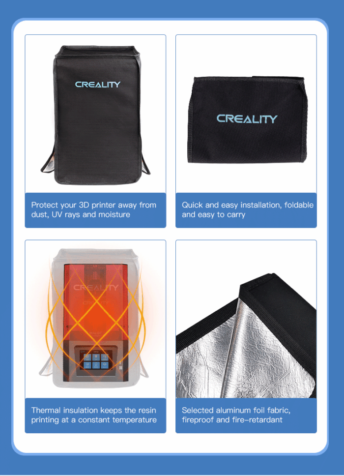 Cubierta Creality Impresoras 3d Resina UV 40x26x26 - Imagen 4