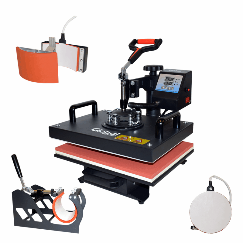 Plancha Global para Sublimación 30X38 - Kit 4 EN 1 - 250º 1400W PRO