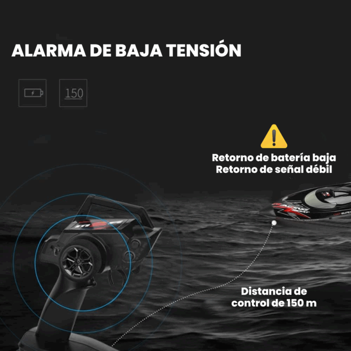 Lancha Deportiva Alta Velocidad 60km/h Control Remoto ToySky - Imagen 5