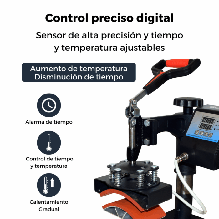 Plancha Global para Sublimación de Gorras 220º 350W - Imagen 5