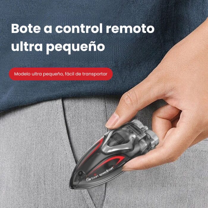 Mini Barco Control Remoto (2 Jugadores) Giro 360° Luces Led - Imagen 7