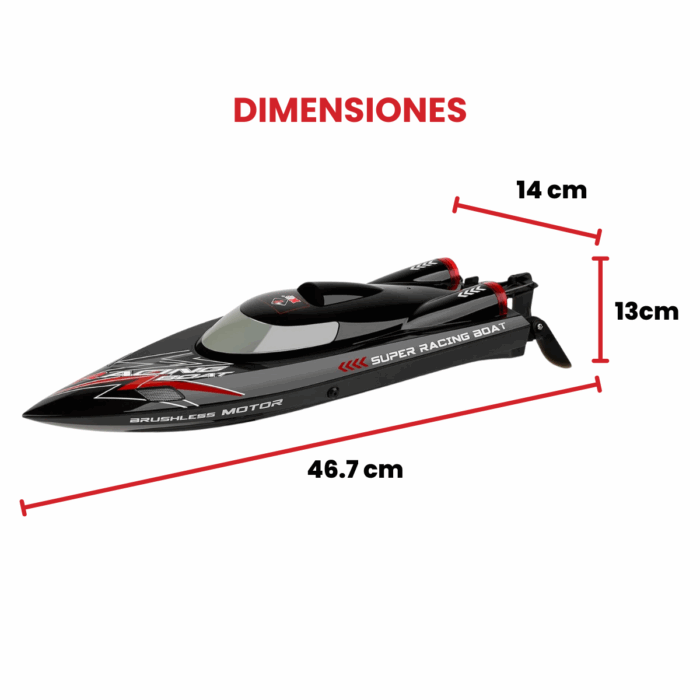 Lancha Deportiva Alta Velocidad 60km/h Control Remoto ToySky - Imagen 6