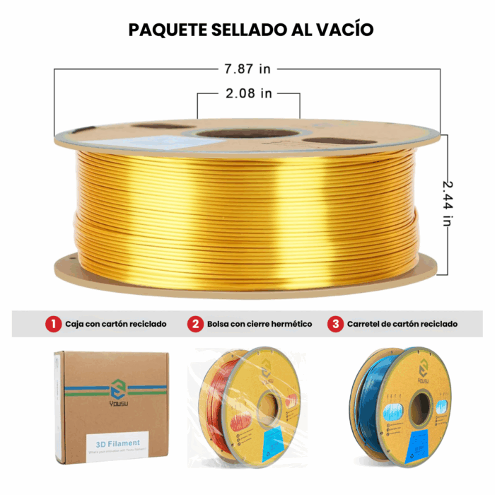 Filamento PLA Silk Yousu x1Kg (Con Caja) - Imagen 6
