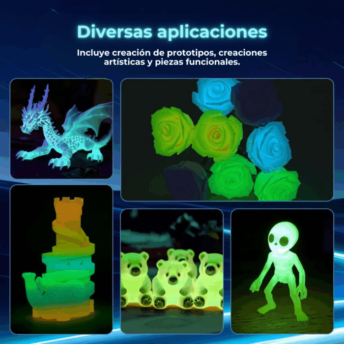 Filamento PLA+ High Speed Glow x1kg - Imagen 6