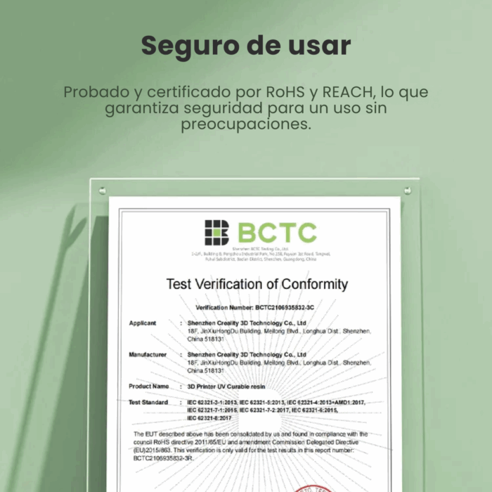 Resina Creality Vegetal 1Kg - Imagen 6