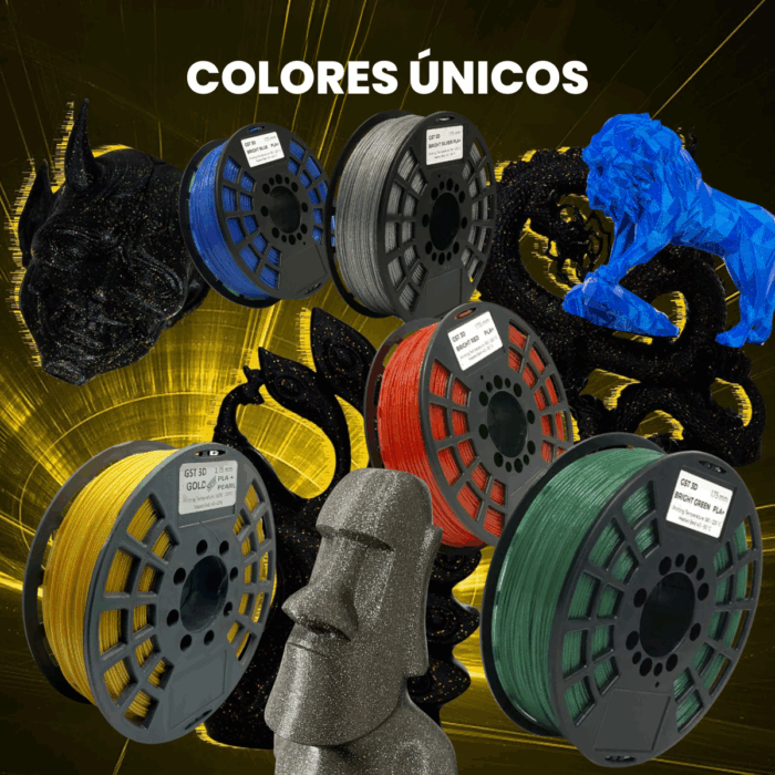 GST3D Filamento Glitter PLA+ Rollo x1 KG (Con Caja) - Imagen 5