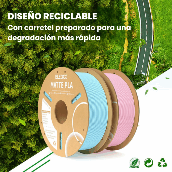 Filamento Elegoo PLA Matte 1.75mm 1KG - Imagen 7
