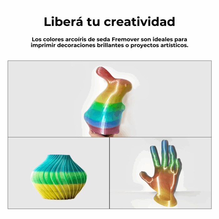 Filamento PLA+ High Speed Silk Rainbow x1kg Fremover - Imagen 7