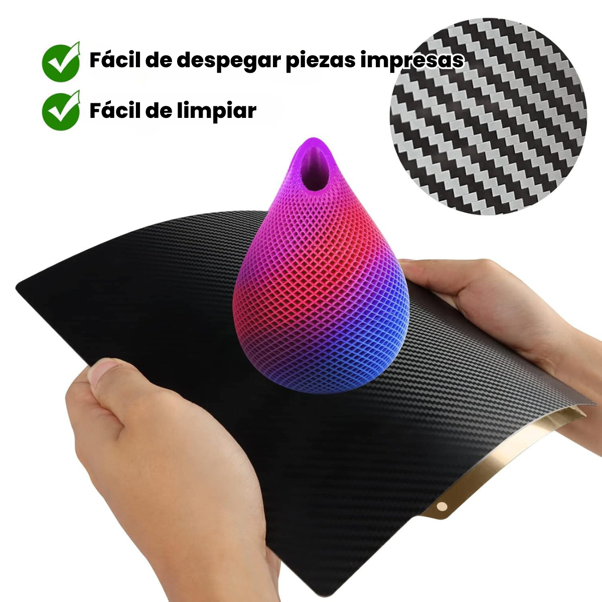 Cama Magnetica Doble Cara PET/PEI 235x235 - Imagen 3