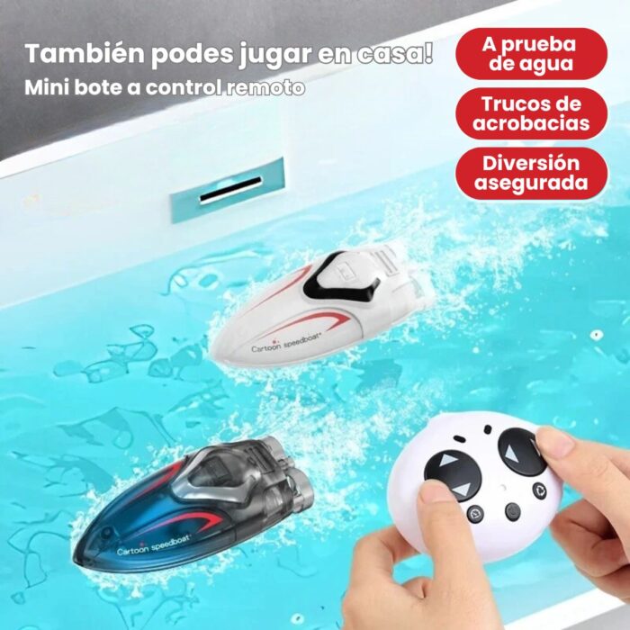 Mini Barco Control Remoto Giro 360° Luces Led - Imagen 5