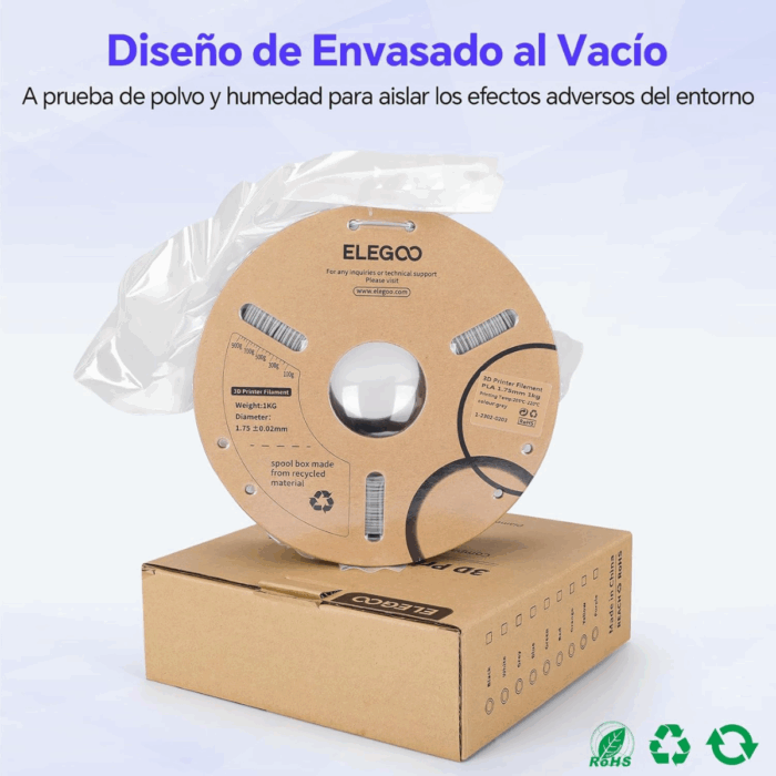 Filamento Elegoo RAPIDO PLA+ 1.75mm 1KG 600 mm/s - Imagen 7