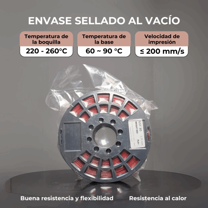 GST3D Filamento Glitter PLA+ Rollo x1 KG (Con Caja) - Imagen 4