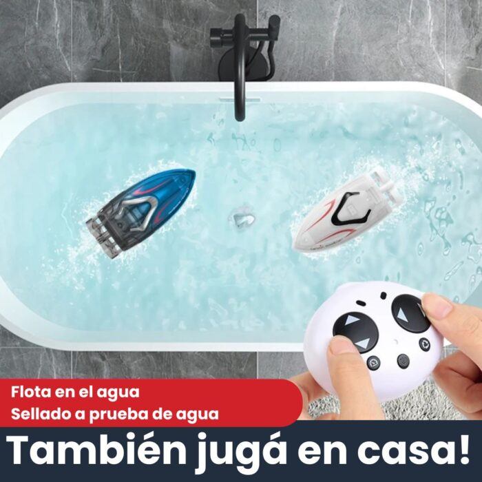 Mini Barco Control Remoto Giro 360° Luces Led - Imagen 4