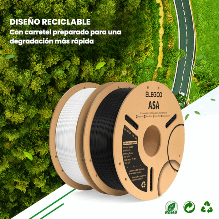 Filamento Elegoo ASA 1.75mm 1KG - Imagen 10