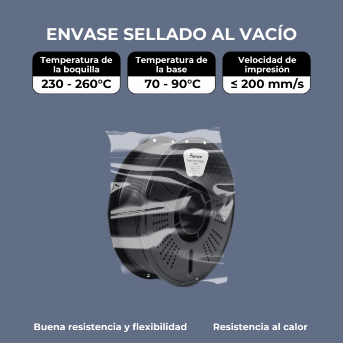 Filamento PETG+ Fibra de Carbono High Speed Fremover x 1kg - Imagen 7