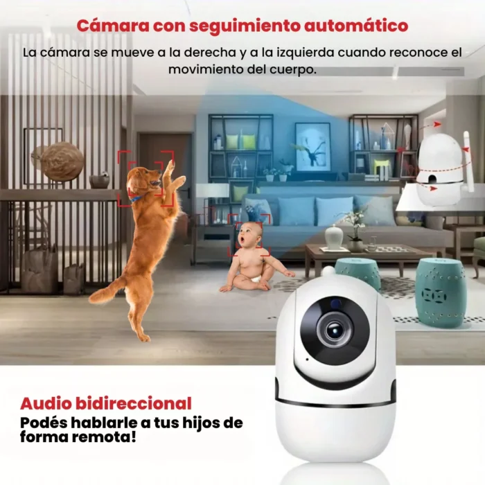 Cámara WiFi 360° con Audio en Vivo y Detección Inteligente - Imagen 4