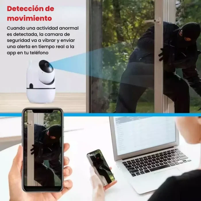 Cámara WiFi 360° con Audio en Vivo y Detección Inteligente - Imagen 9