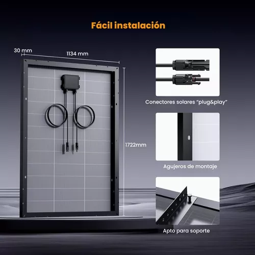 Kit Solar Hogar Panel Mono X6 + Inversor 5500w + 4 Baterías - Imagen 5
