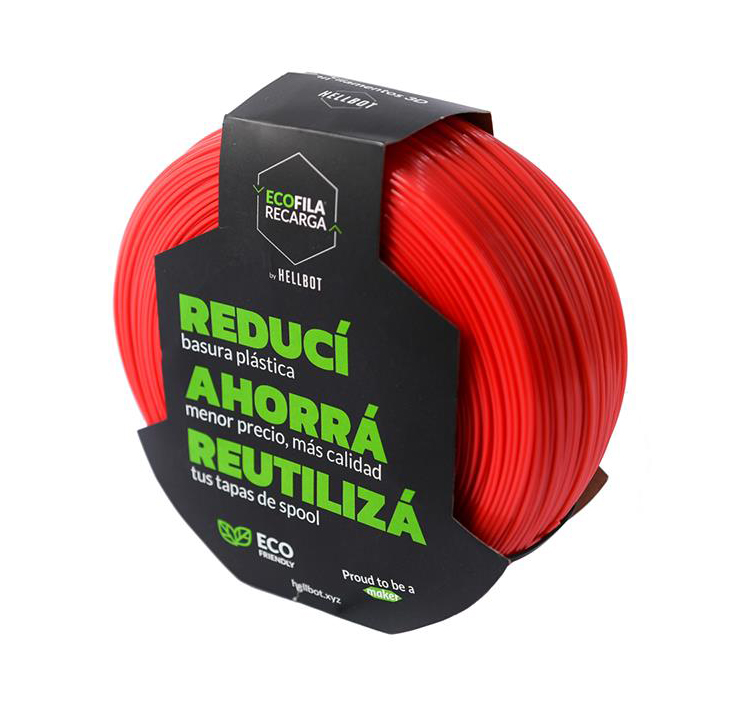 Hellbot Recarga Filamento 3D Ecofila PETG 1.75mm - Rollo x1 KG