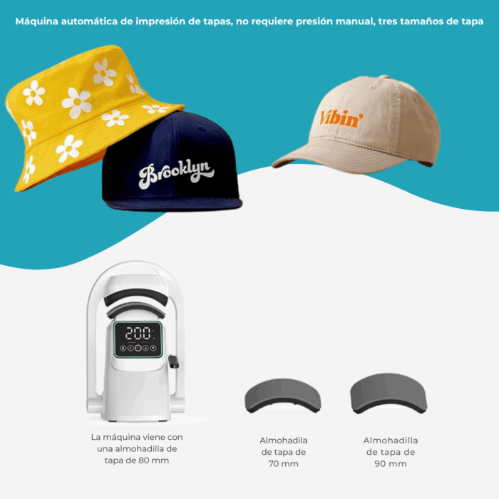 Plancha Automática Sublimadora Estampado Gorras - Imagen 7
