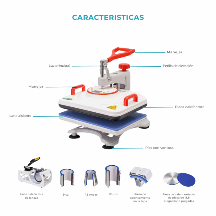 Plancha de Estampado 29 x 38 cm (11 en 1) - Sublimadora - Imagen 5