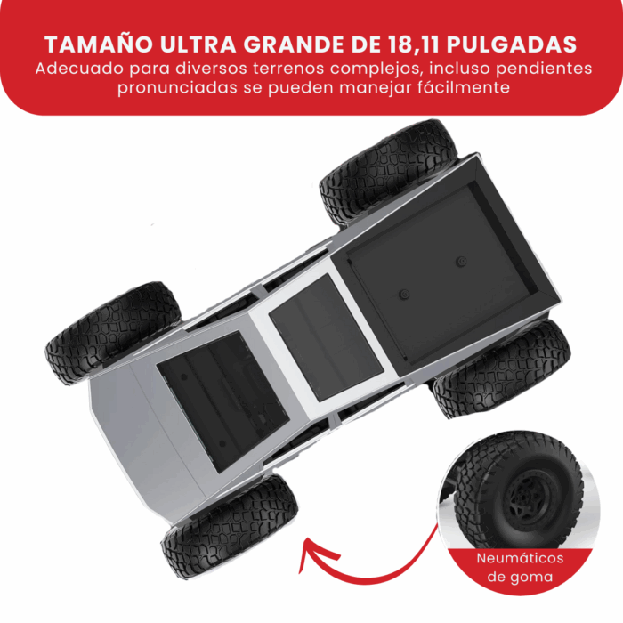 CyberTruck a Control Remoto Vehículo de Juguete Todo Terreno 4X4 1:8 - Imagen 6