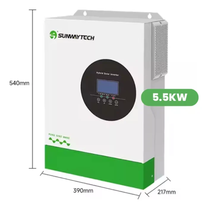 Inversor Con Regulador De Carga 5.5kw 48v  Onda Pura - Imagen 7