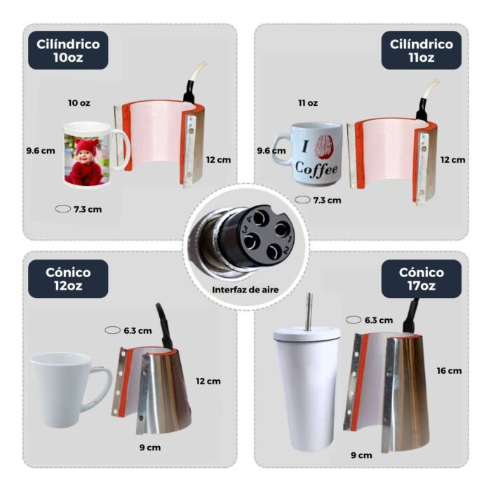 Plancha Global para Sublimación de Tazas 11Oz 250º 350W - Imagen 5