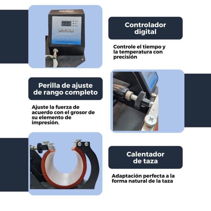 Plancha Global para Sublimación de Tazas 11Oz 250º 350W - Imagen 6