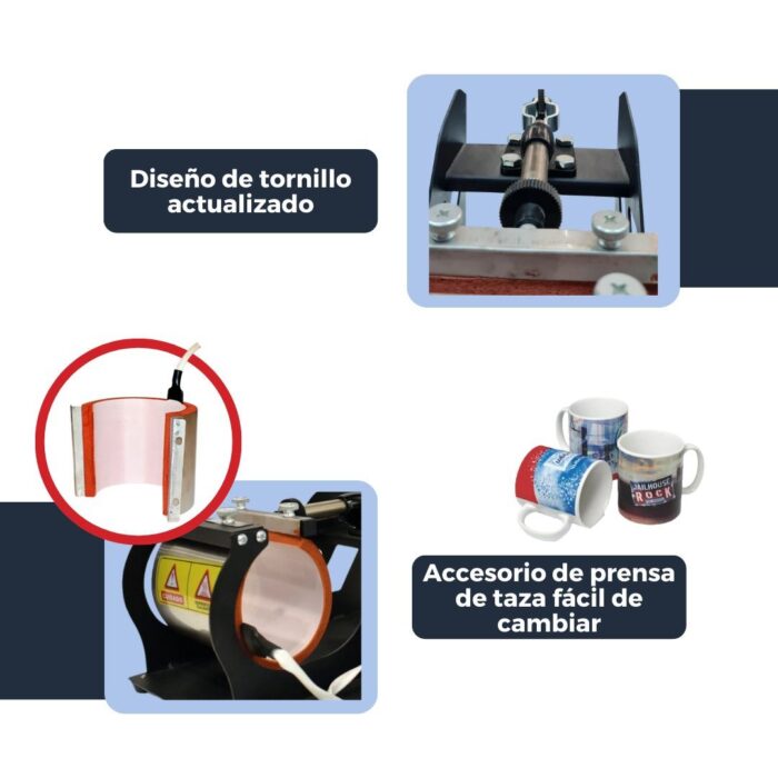 Plancha Global para Sublimación de Tazas 11Oz 250º 350W - Imagen 7